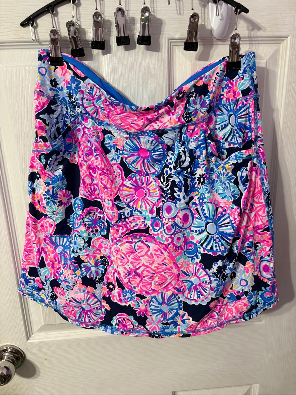 Lilly Pulitzer Pink & Blue Floral Swim Skirt